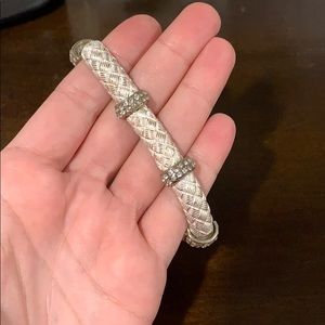 White and silver rope bracelet